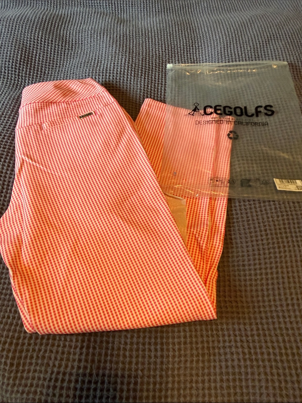 Women's Pink Straight-Leg Golf Pants
